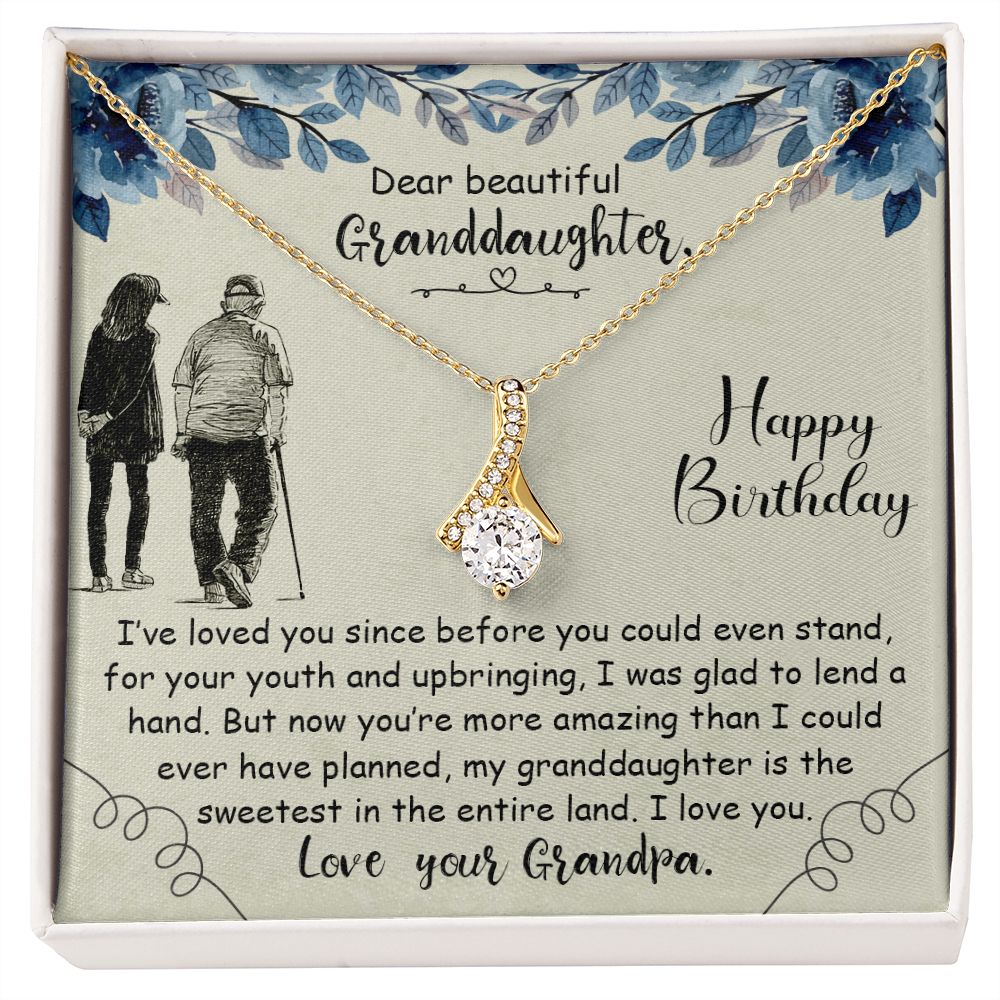 To Granddaughter Happy Birthday Granddaughter Inseparable Necklace -  Express Your Love Gifts