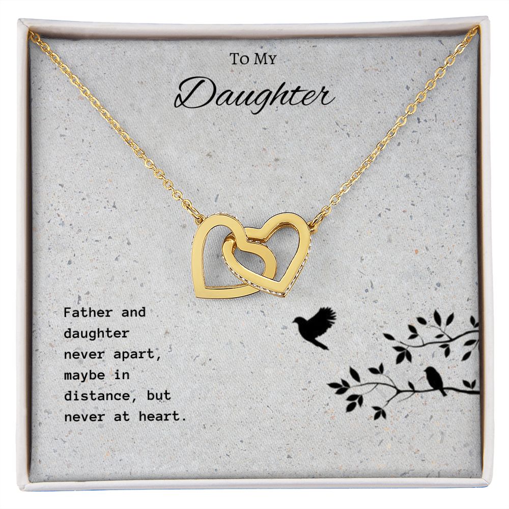 Love My Daughter Necklace From Dad Father Daughter Necklace Pendant Women  Gold Heart Necklace N015